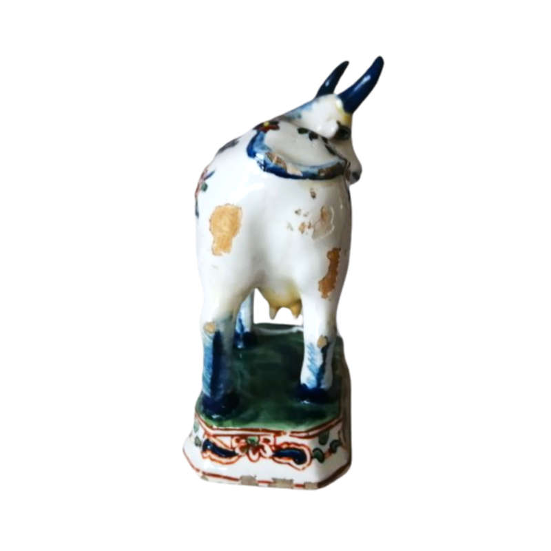 Delft Antique De Griekse A Polychrome Cow 1701-1722