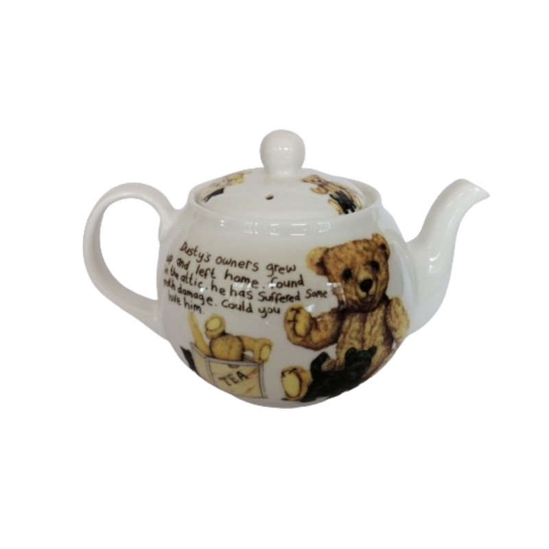 Roy Kirkham Classic Teddy Lost Bear Porcelain Large Teapot