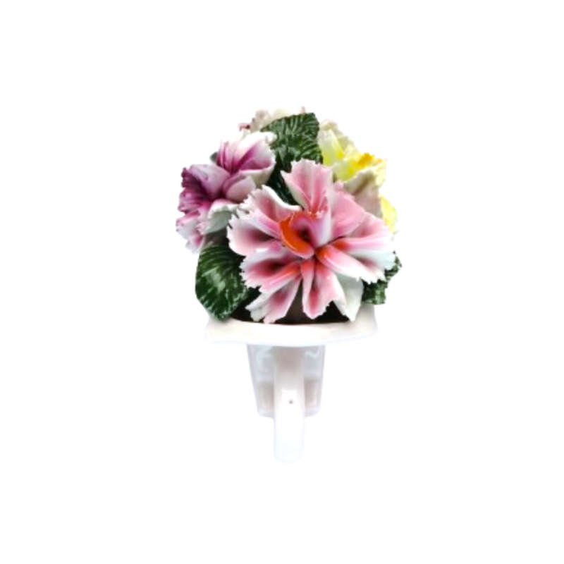 Stanley Staffordshire Fine Bone China Wheelbarrow of Flowers