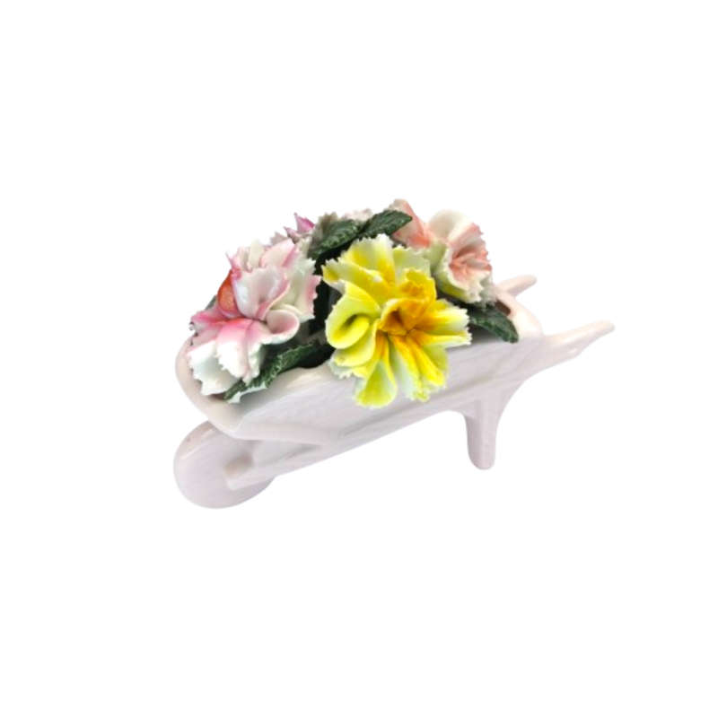 Stanley Staffordshire Fine Bone China Wheelbarrow of Flowers