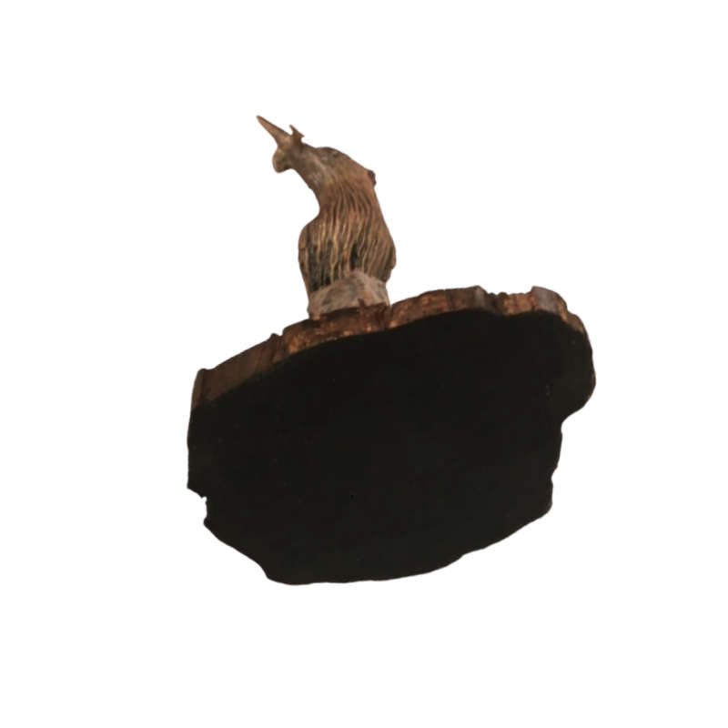 Bushcalls Cold Bronze Kingfisher Statue on Wooden Base