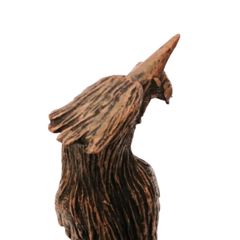 Bushcalls Cold Bronze Kingfisher Statue on Wooden Base