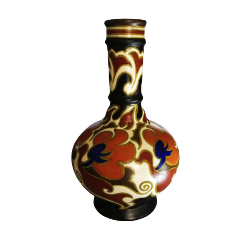 Gouda Holland Large Hand Painted Vase c.1927