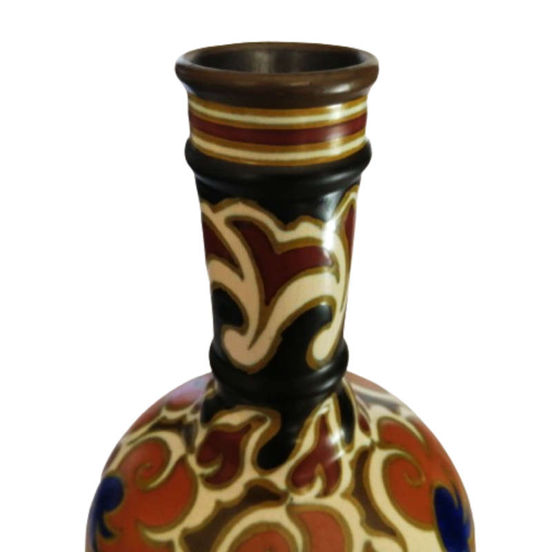Gouda Holland Large Hand Painted Vase c.1927