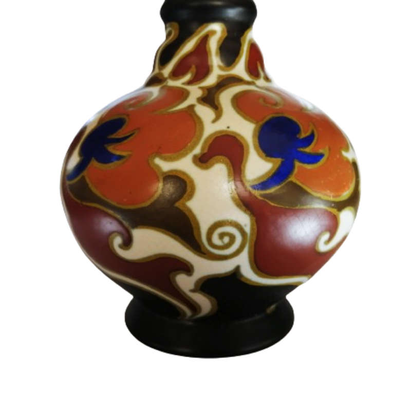 Gouda Holland Large Hand Painted Vase c.1927