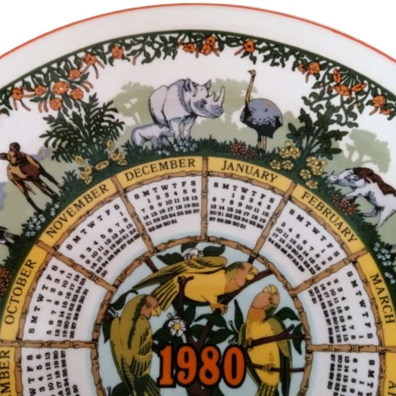 Wedgwood Calendar 1980 Wall Plate