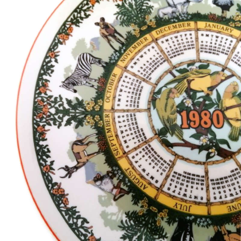 Wedgwood Calendar 1980 Wall Plate