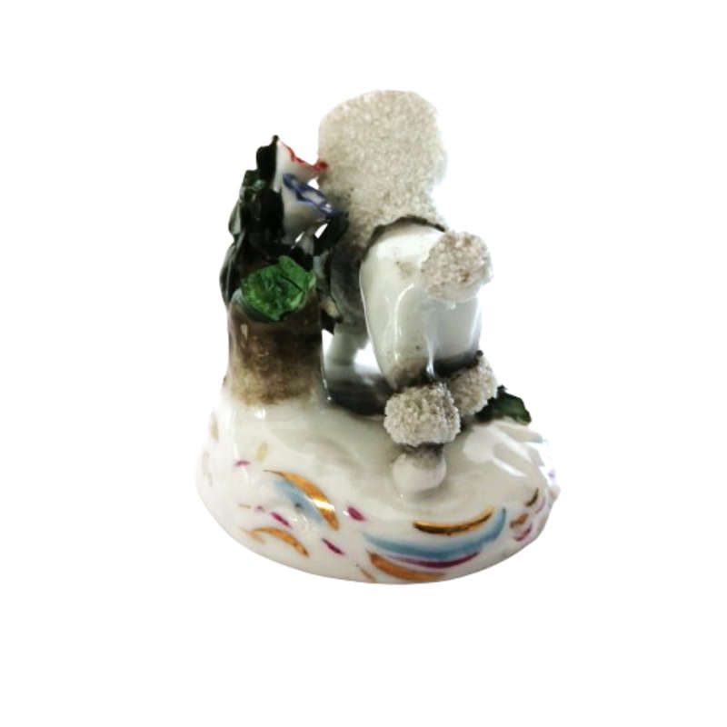 Antique Anchor Mark Staffordshire English Poodle Miniature