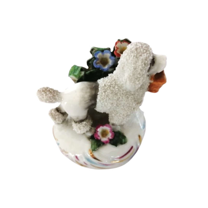 Antique Anchor Mark Staffordshire English Poodle Miniature