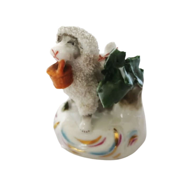 Antique Anchor Mark Staffordshire English Poodle Miniature