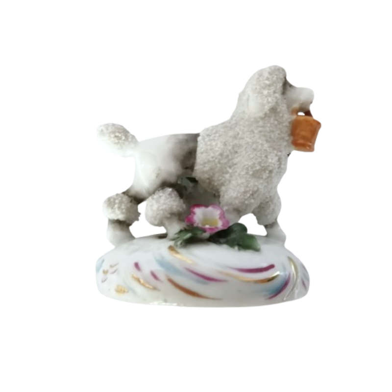 Antique Anchor Mark Staffordshire English Poodle Miniature