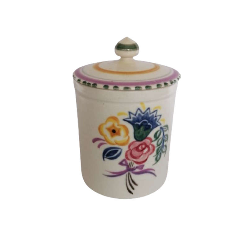 Poole Pottery Hand Painted Lidded Jam Pot 1920