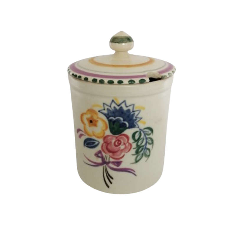 Poole Pottery Hand Painted Lidded Jam Pot 1920