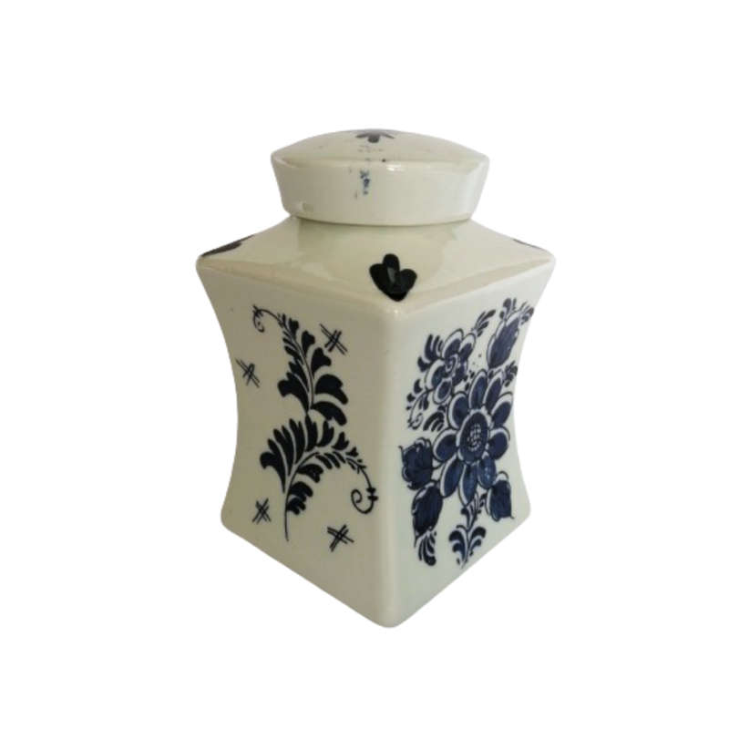 Blauw Delft Distel Tea Caddy No1700 Hand Painted