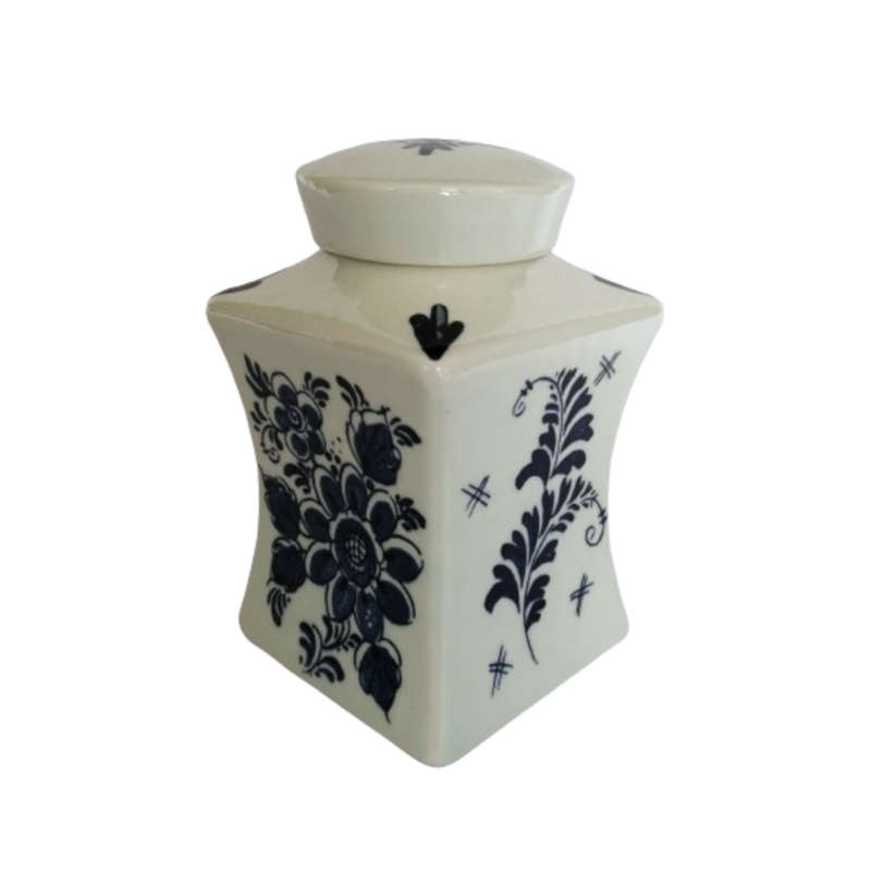 Blauw Delft Distel Tea Caddy No1700 Hand Painted