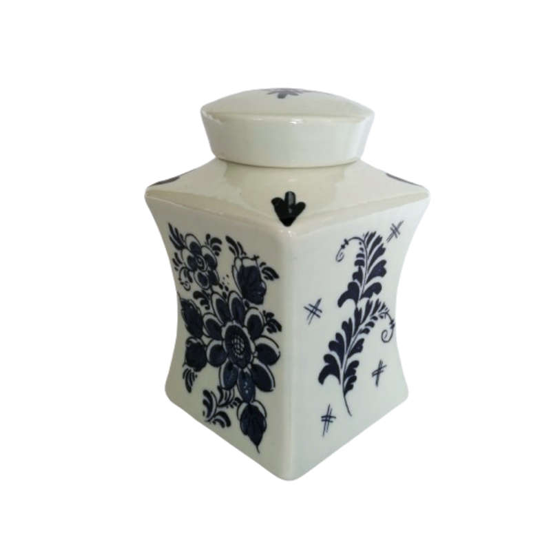 Blauw Delft Distel Tea Caddy No1700 Hand Painted