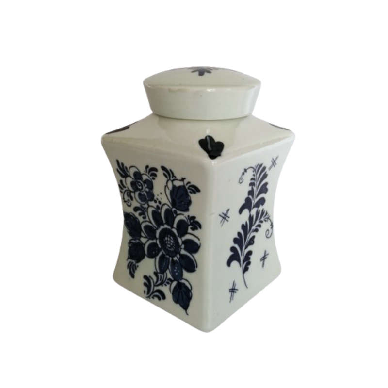 Blauw Delft Distel Tea Caddy No1700 Hand Painted