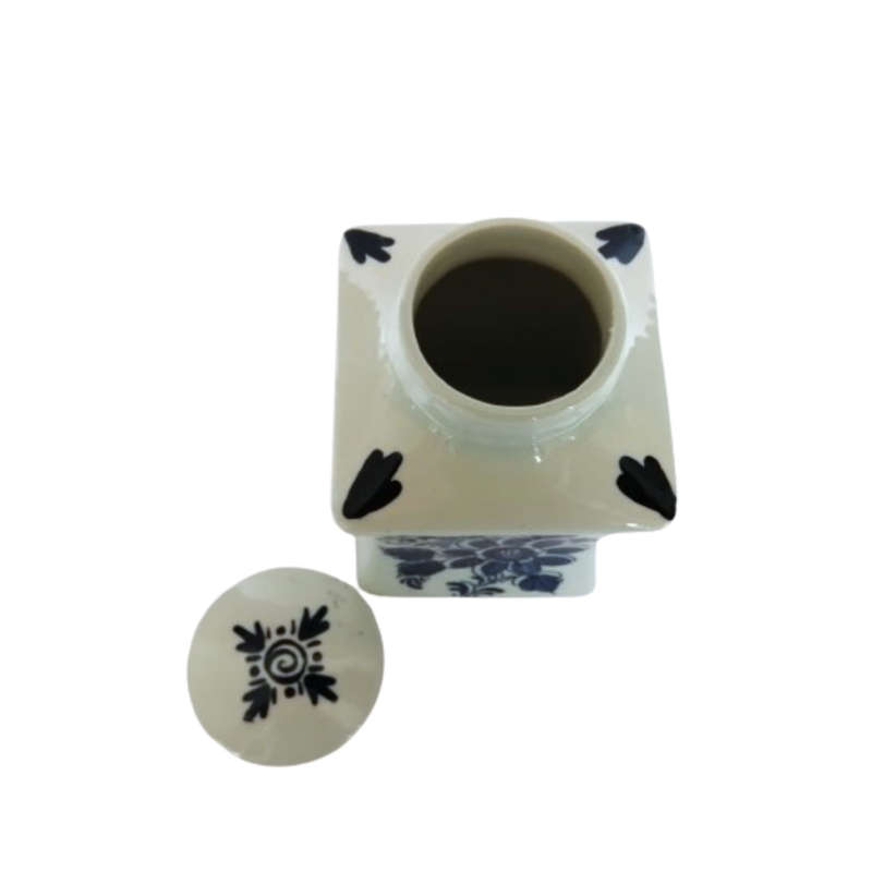 Blauw Delft Distel Tea Caddy No1700 Hand Painted