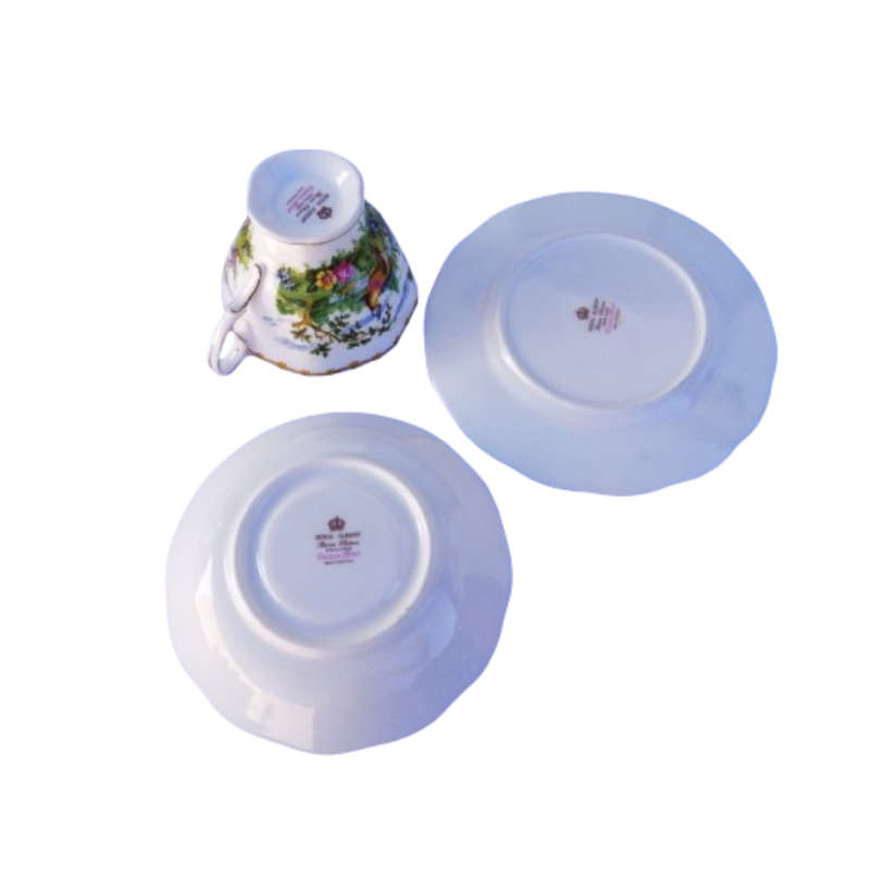 Royal Albert Chelsea Bird Peacock Reg No 839184 Trio