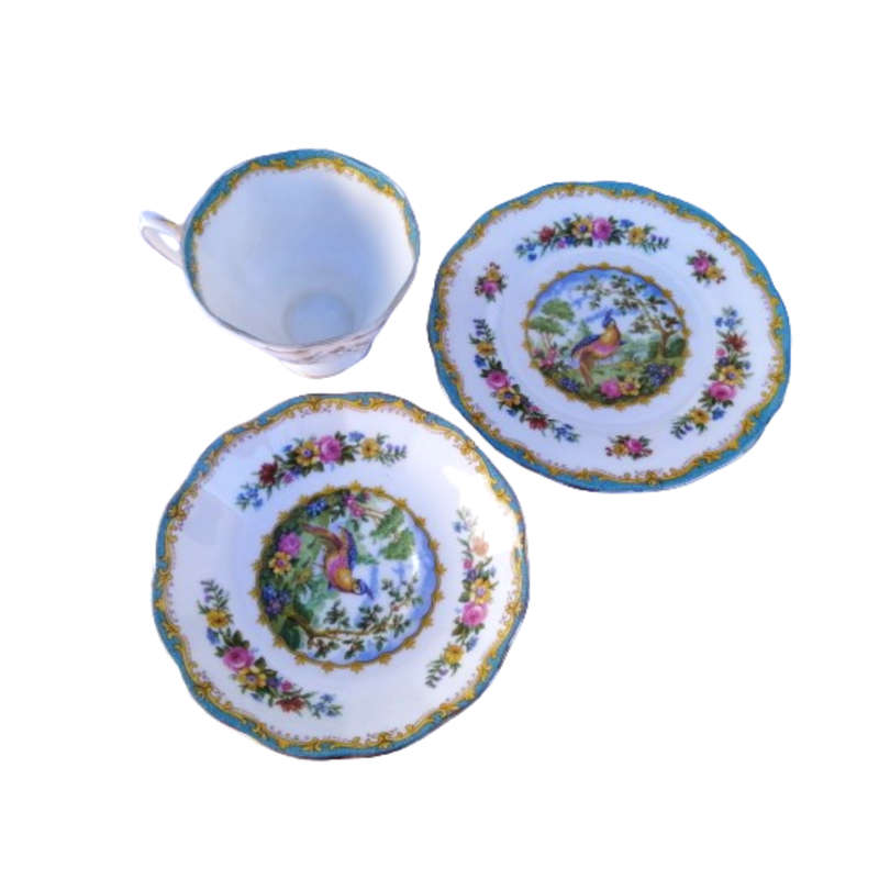 Royal Albert Chelsea Bird Peacock Reg No 839184 Trio