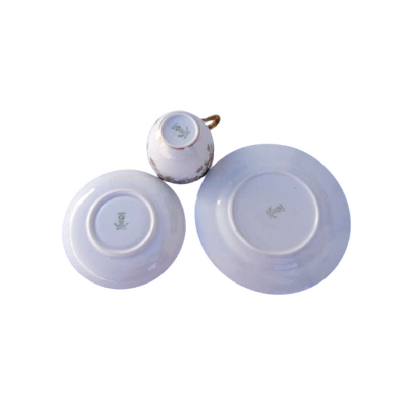 Crown Staffordshire No 41865 Cup Saucer and Plate Trio