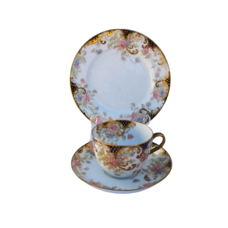 Crown Staffordshire No 41865 Cup Saucer and Plate Trio