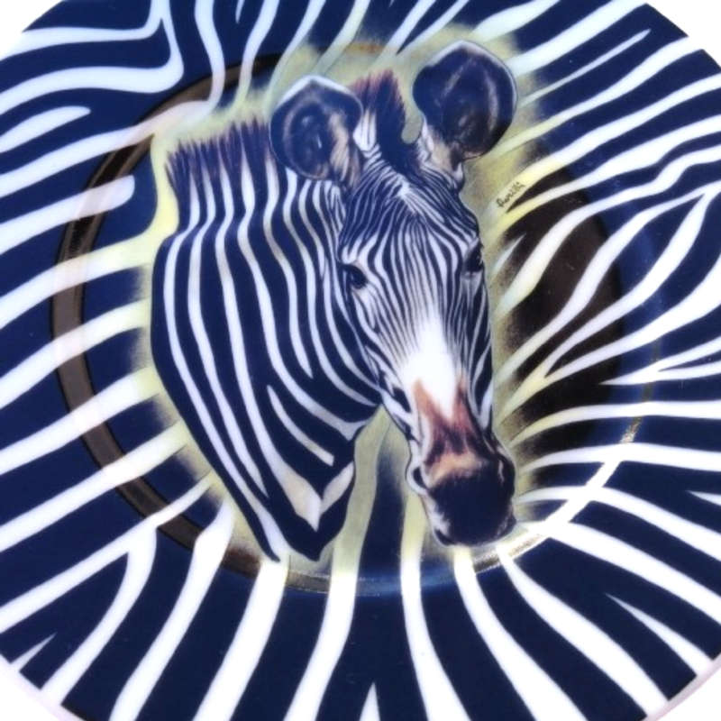 Limoges Wild Life Zebra by Email de Limoges Wall Plate