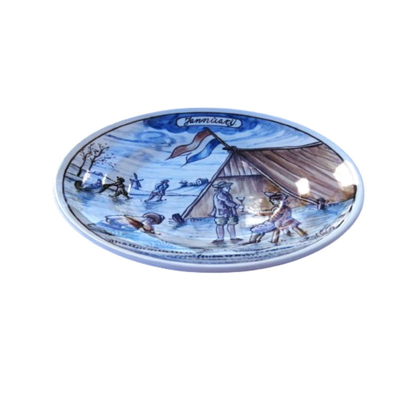 Old Delft Calendar Plate January plate