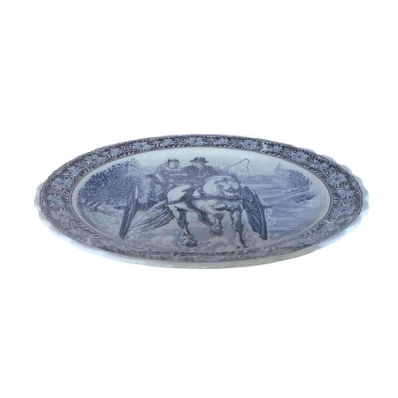 Delft Crown Delfts Blauw Wedding ceramic wall hanging plate.