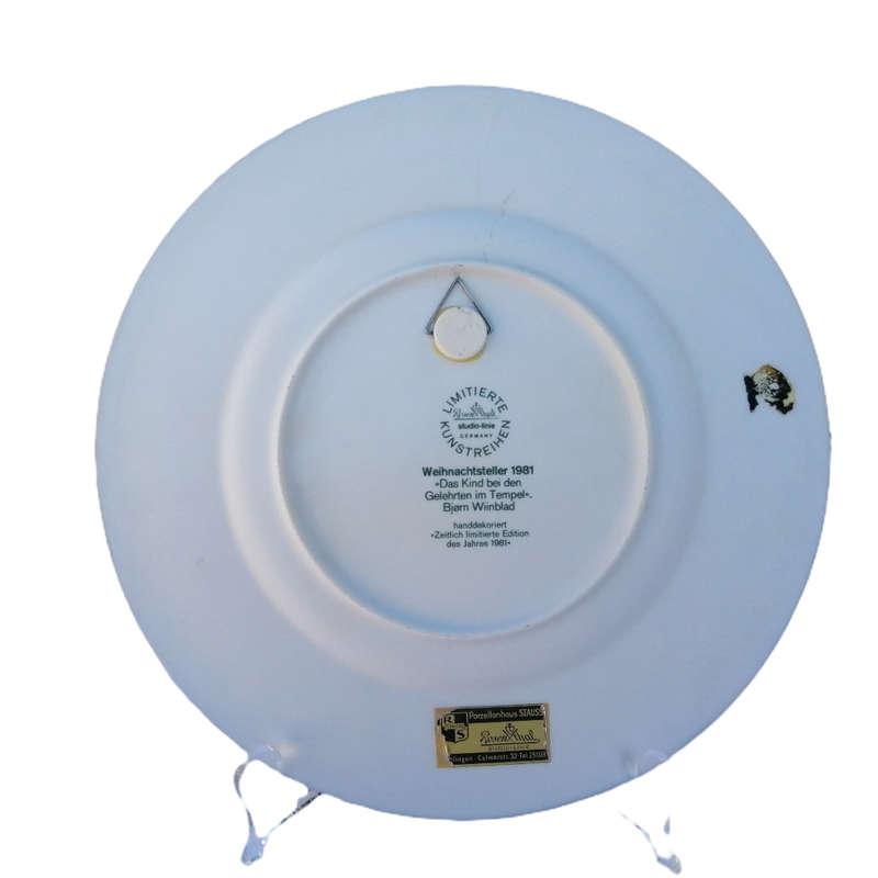 Rosenthal Studio Line Christmas Plate Das Kind Bjorn Wiinblad