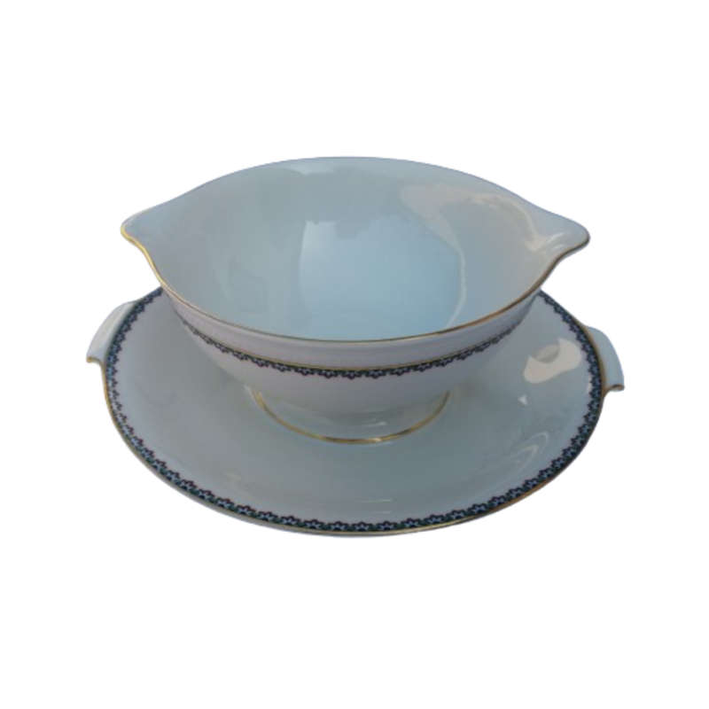 Rosenthal Aida Sauce Gravy Boat with Attached Under plate
