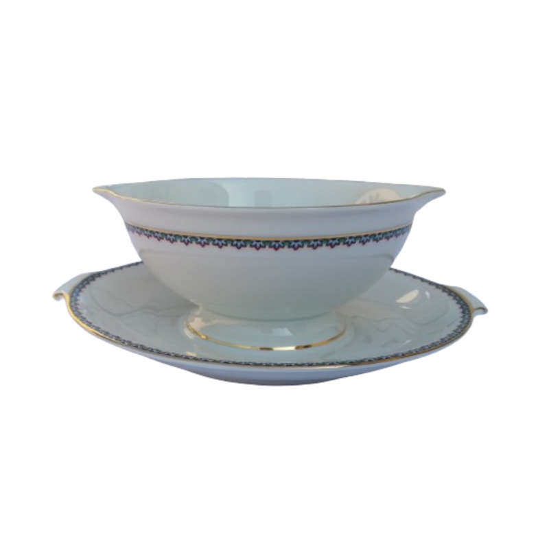 Rosenthal Aida Sauce Gravy Boat with Attached Under plate