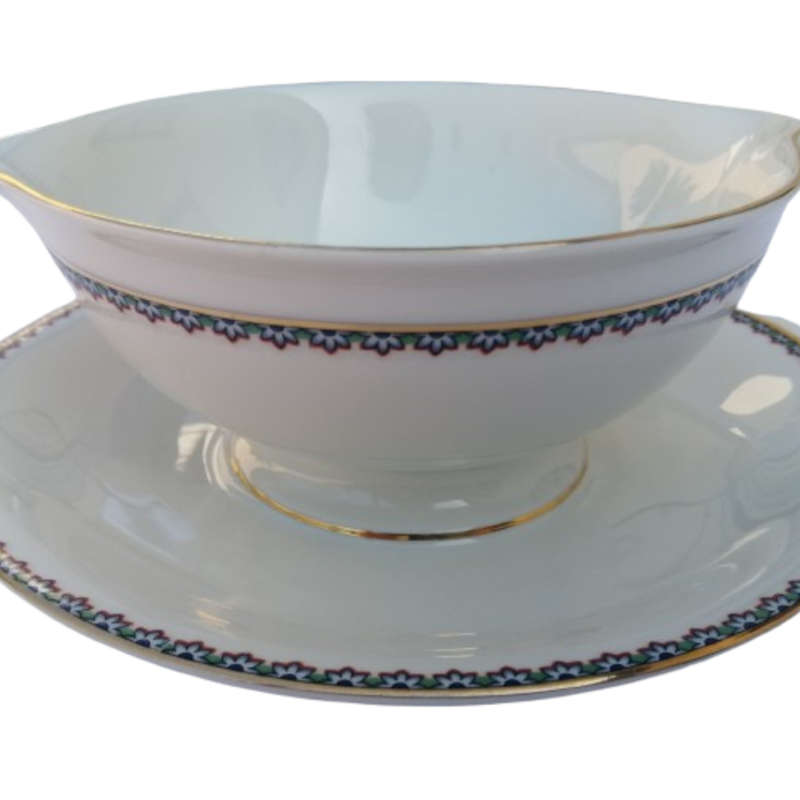 Rosenthal Aida Sauce Gravy Boat with Attached Under plate