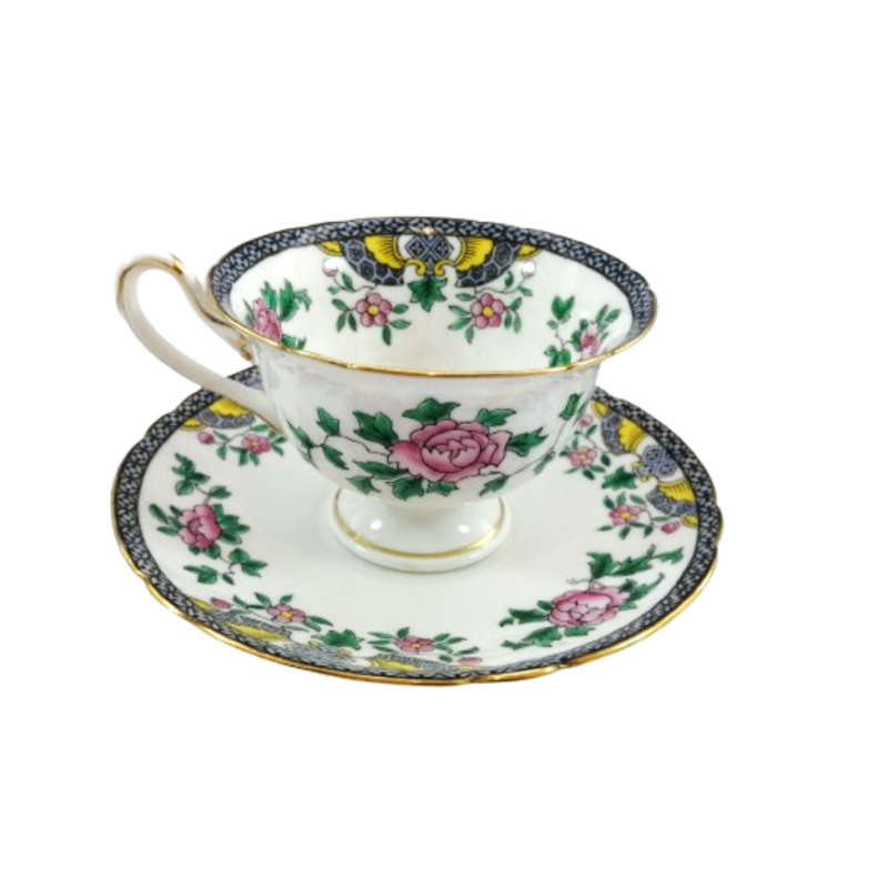 Shelley Fine Bone China Duo Hand Painted Raised Flower Decoration