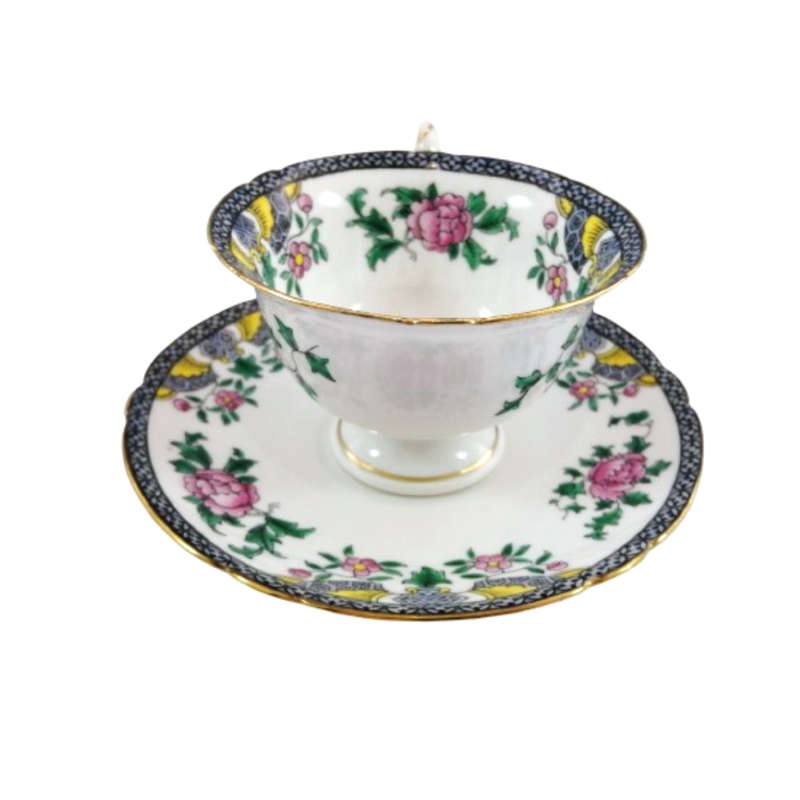 Shelley Fine Bone China Duo Hand Painted Raised Flower Decoration