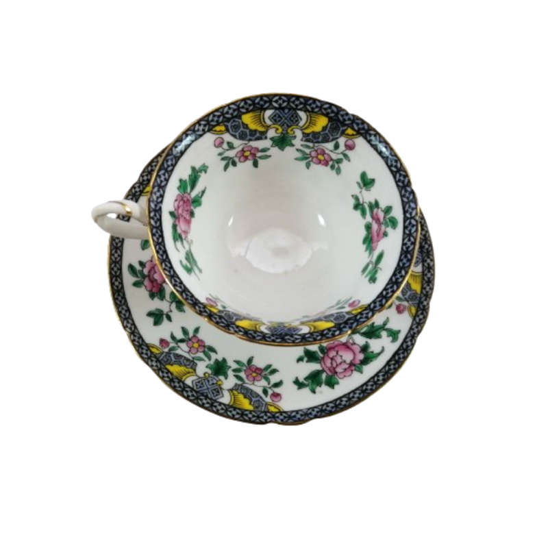 Shelley Fine Bone China Duo Hand Painted Raised Flower Decoration