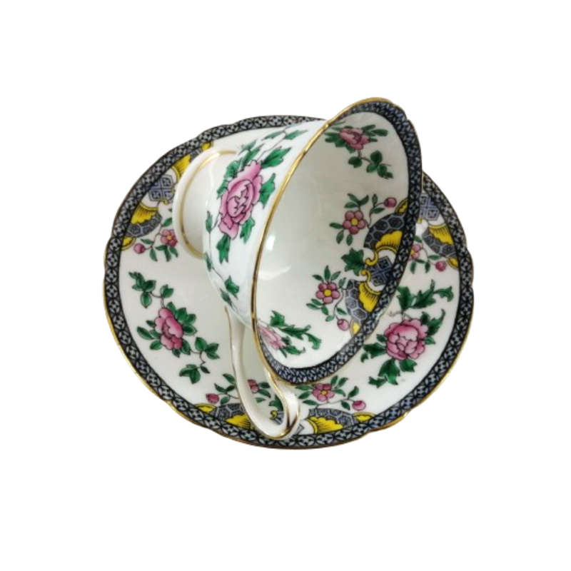 Shelley Fine Bone China Duo Hand Painted Raised Flower Decoration