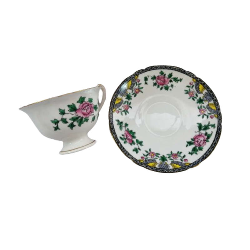 Shelley Fine Bone China Duo Hand Painted Raised Flower Decoration
