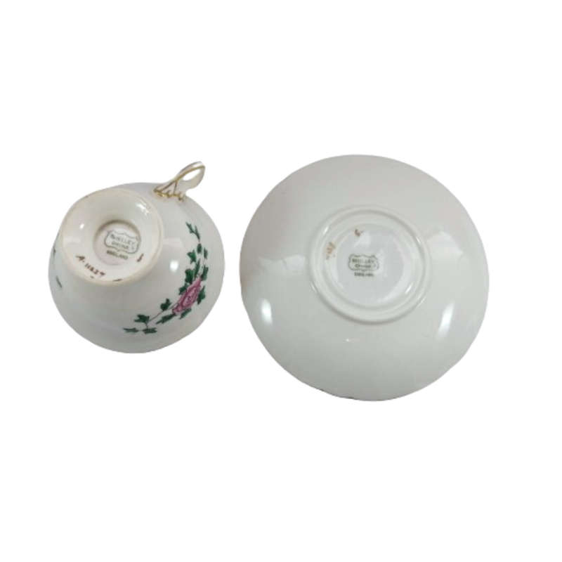 Shelley Fine Bone China Duo Hand Painted Raised Flower Decoration
