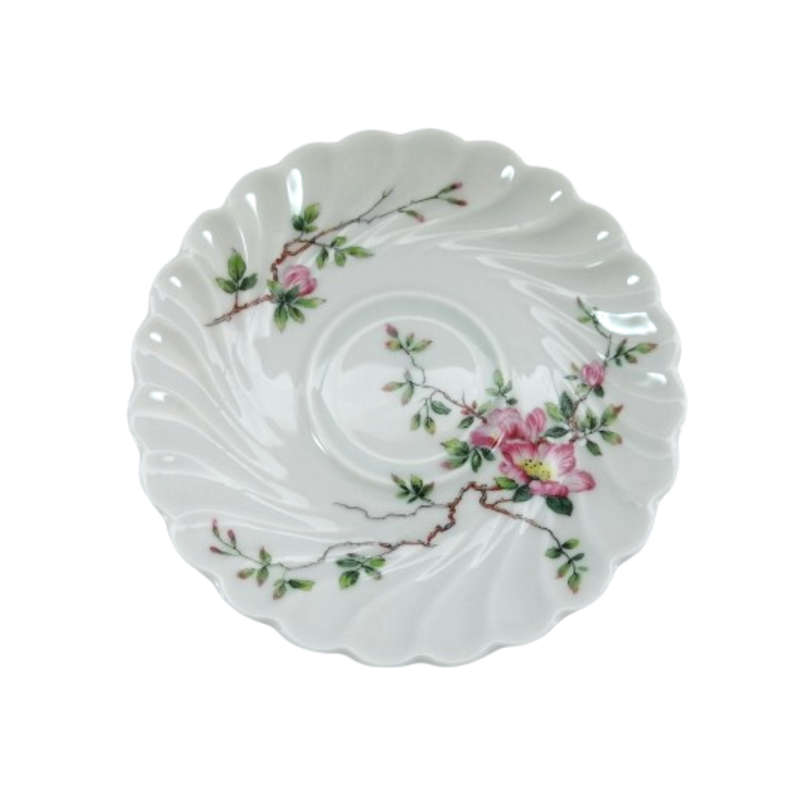 Haviland France Limoges Porcelain Eglantine Torse Demitasse Cup & Saucer