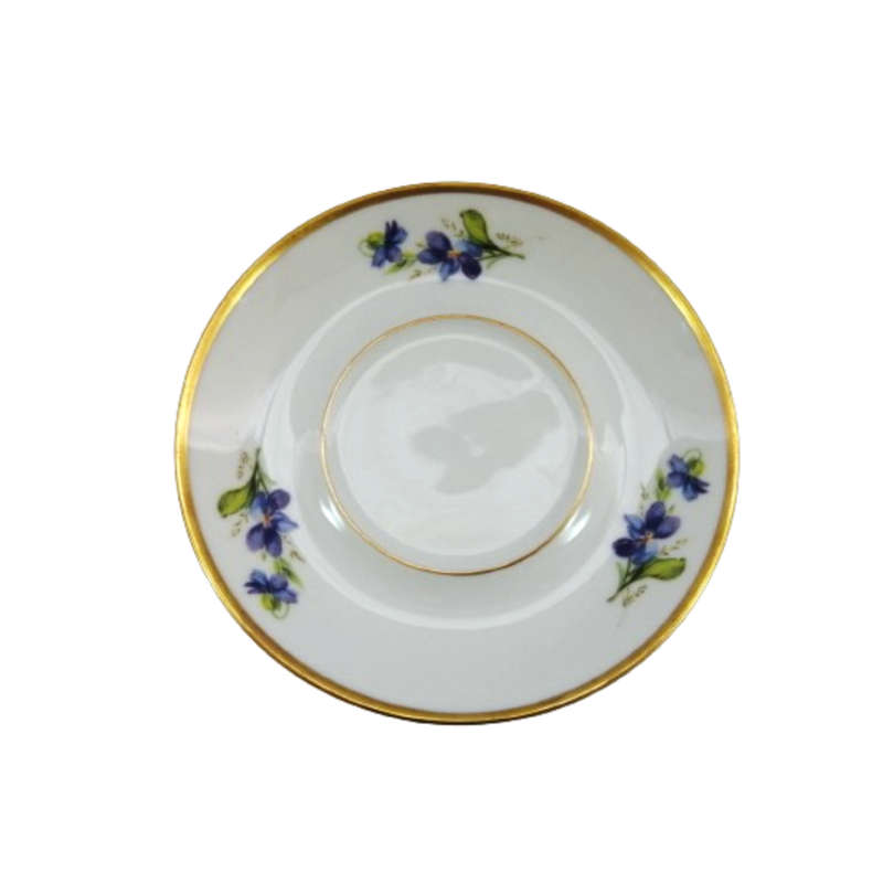 Rare Old Alt Tirschenreuth China 1838 Germany 4 footed Demitasse Coffee Cup and Saucer