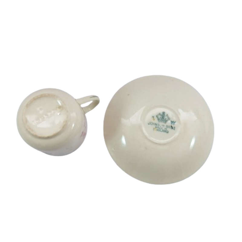 Johnson Bros Vintage Cup and Saucer Duo