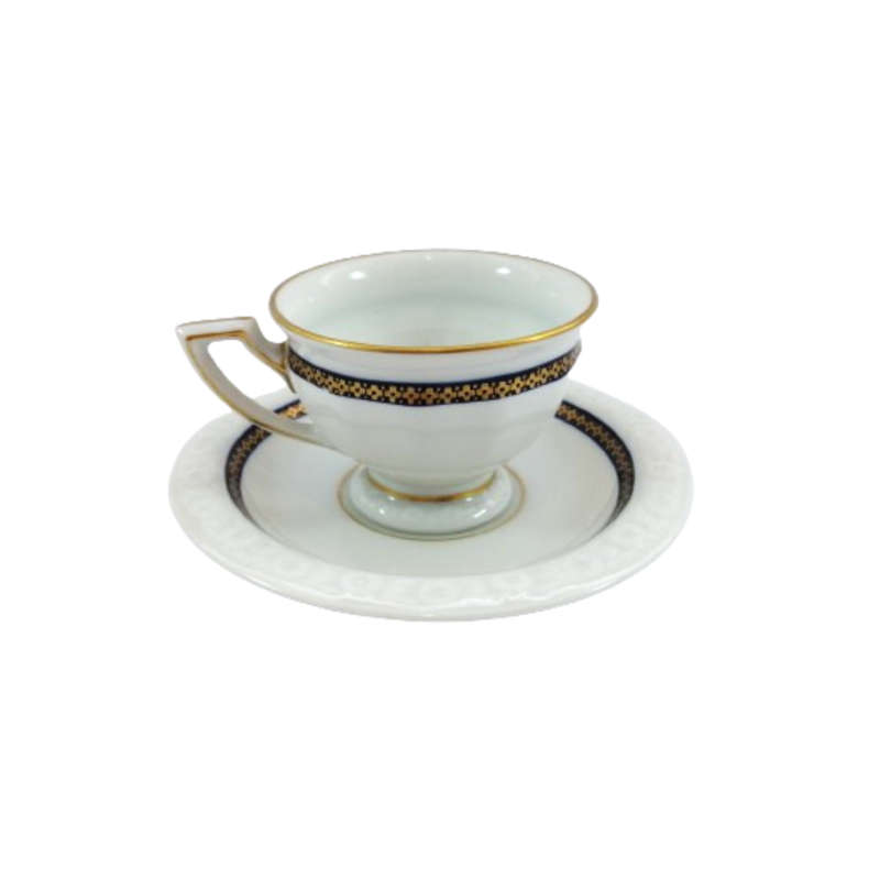 Rosenthal Bavaria Gold and Blue Cup and Saucer Duo