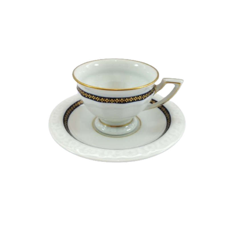 Rosenthal Bavaria Gold and Blue Cup and Saucer Duo