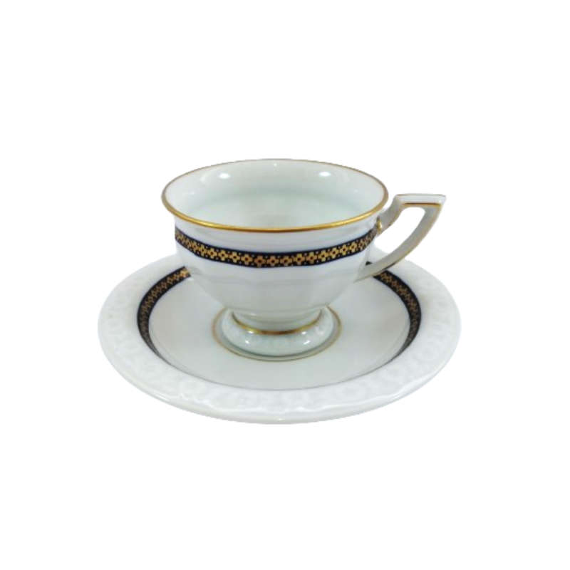 Rosenthal Bavaria Gold and Blue Cup and Saucer Duo