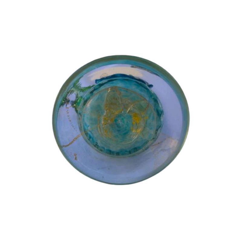 Murano hand blown figurine of a lady with a basket of fruit