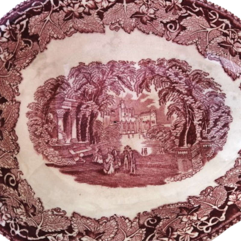 Masons Patent Ironstone China Vista England Dragon Dish Bowl