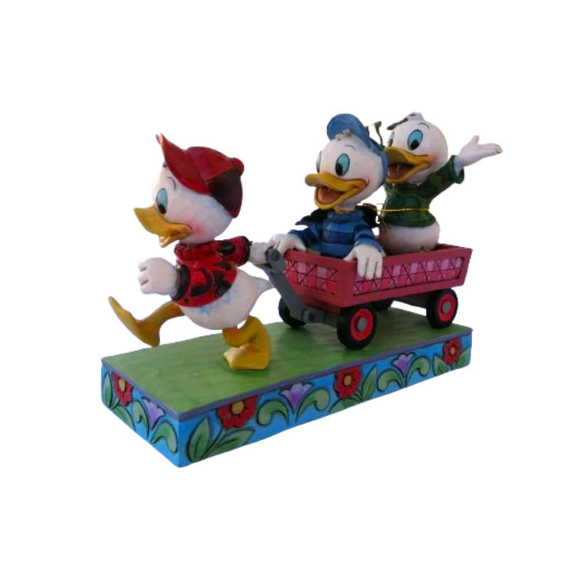 Disney Jim Shore Here Comes Trouble Figurine Huey Dewey & Louie Retired