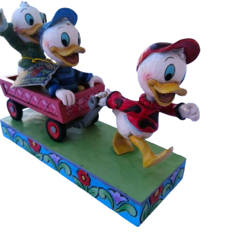 Disney Jim Shore Here Comes Trouble Figurine Huey Dewey & Louie Retired