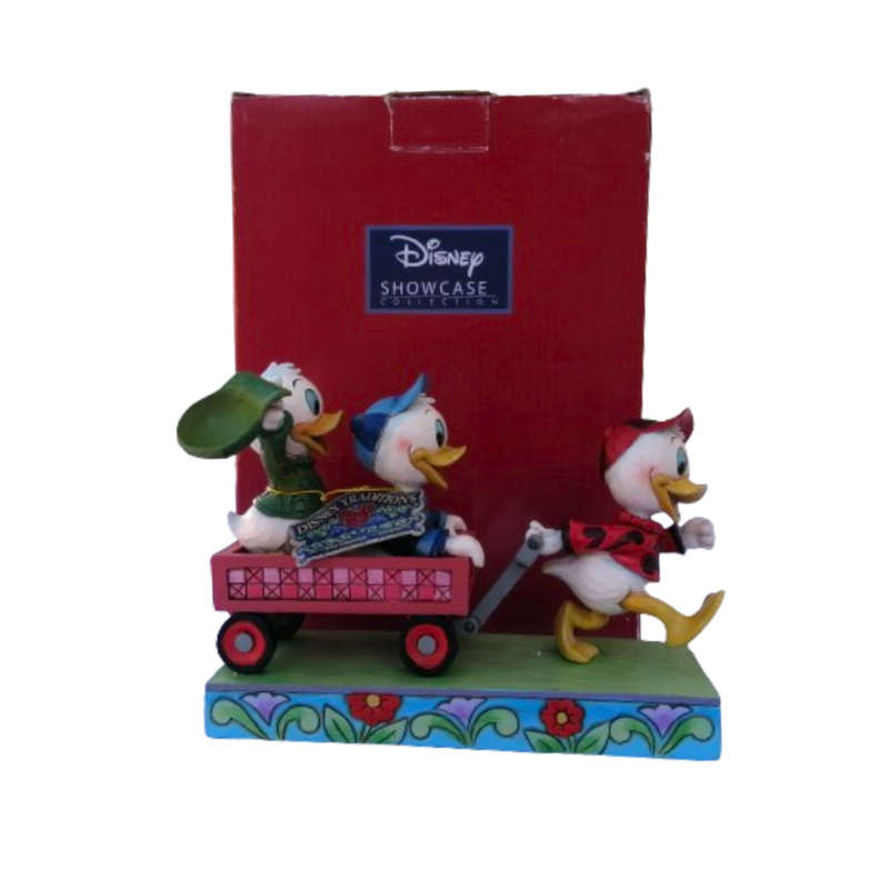 Disney Jim Shore Here Comes Trouble Figurine Huey Dewey & Louie Retired